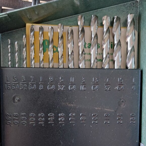 Vintage Hanson 21 Piece High Speed Drill Set in original package - Picture 9 of 12